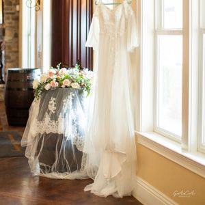 Corset back Wedding Dress